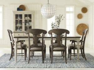 2040 Dining Room with Dark Elm Finish Splat Back Chairs