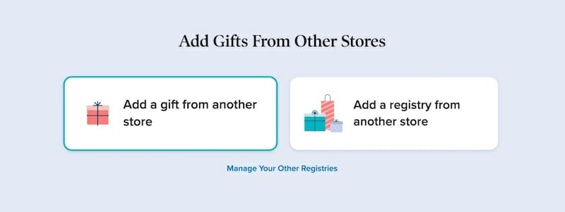 Zola Add Gift From Another Store Screen 2