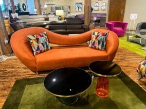 Bachman Furniture Contemporary Furniture Gallery Orange Sofa